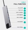 8 in 1 USB HUB HDTV PD 2USB Type-C SD TF RJ45